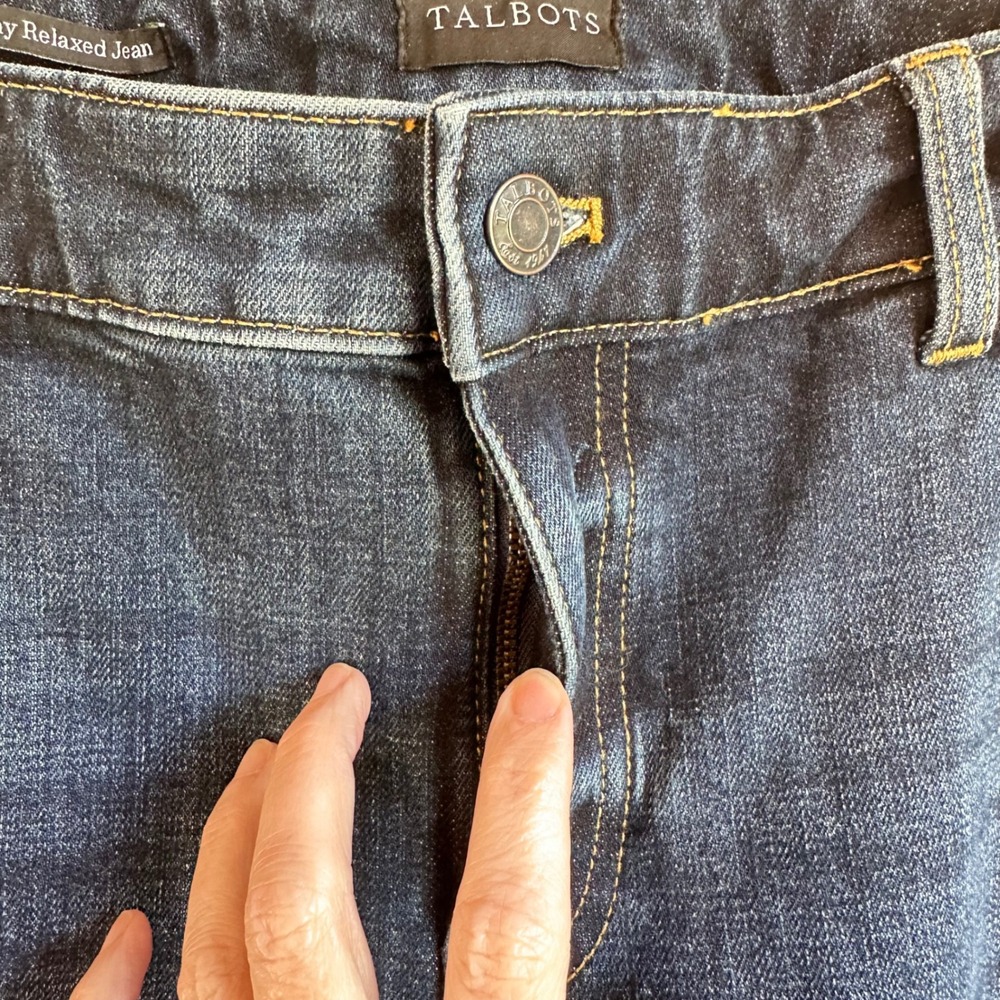 Talbots Everyday Relaxed Jean Women 14P Blue Corsica Wash Stretch Denim Petite - Picture 7 of 7